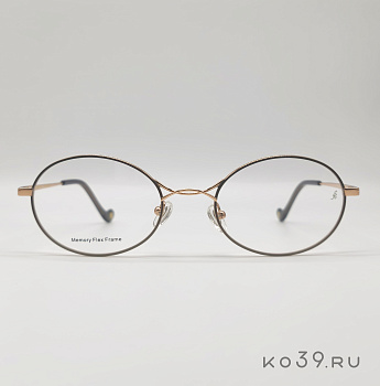 Оправа очковая Eugenie Ratner PHLOX.RX.C2 Графит, золото, сталь с памятью, 52-20-145