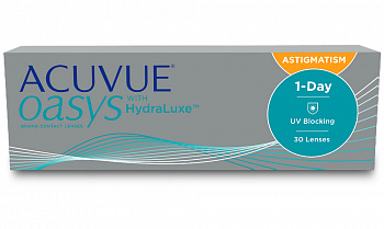1-Day ACUVUE OASYS Hydraluxe for ASTIGMATISM / Ось 10 / BC 8.5 (30шт.) 1-Day ACUVUE OASYS Hydraluxe for ASTIGMATISM / Ось 10 / BC 8.5 (30шт.)