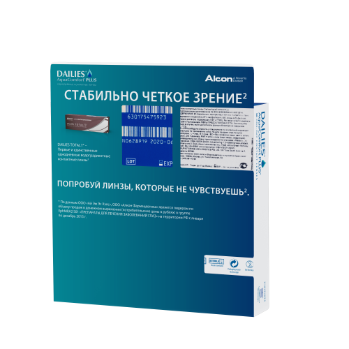DAILIES AquaComfort Plus / BC 8.7 (90шт.)