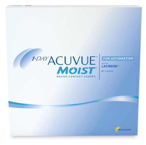 1-Day ACUVUE MOIST for ASTIGMATISM  / Ось 180 / BC 8.5 (90шт.)