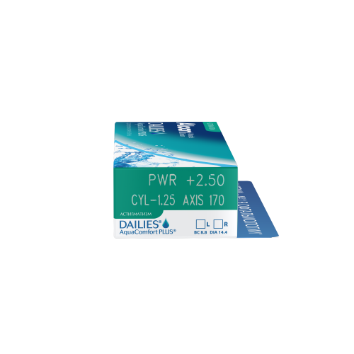 DAILIES AquaComfort Plus TORIC  / Ось 180 / BC 8.8 (30шт.)
