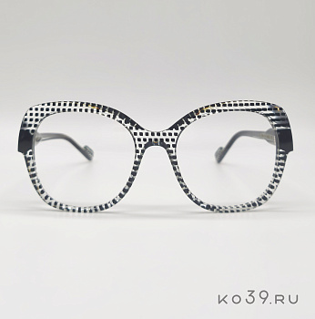 Оправа очковая CAROLINE ABRAM,RACHEL 935, Черный, прозрачный, ацетат, 51-19-140